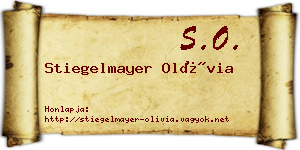 Stiegelmayer Olívia névjegykártya